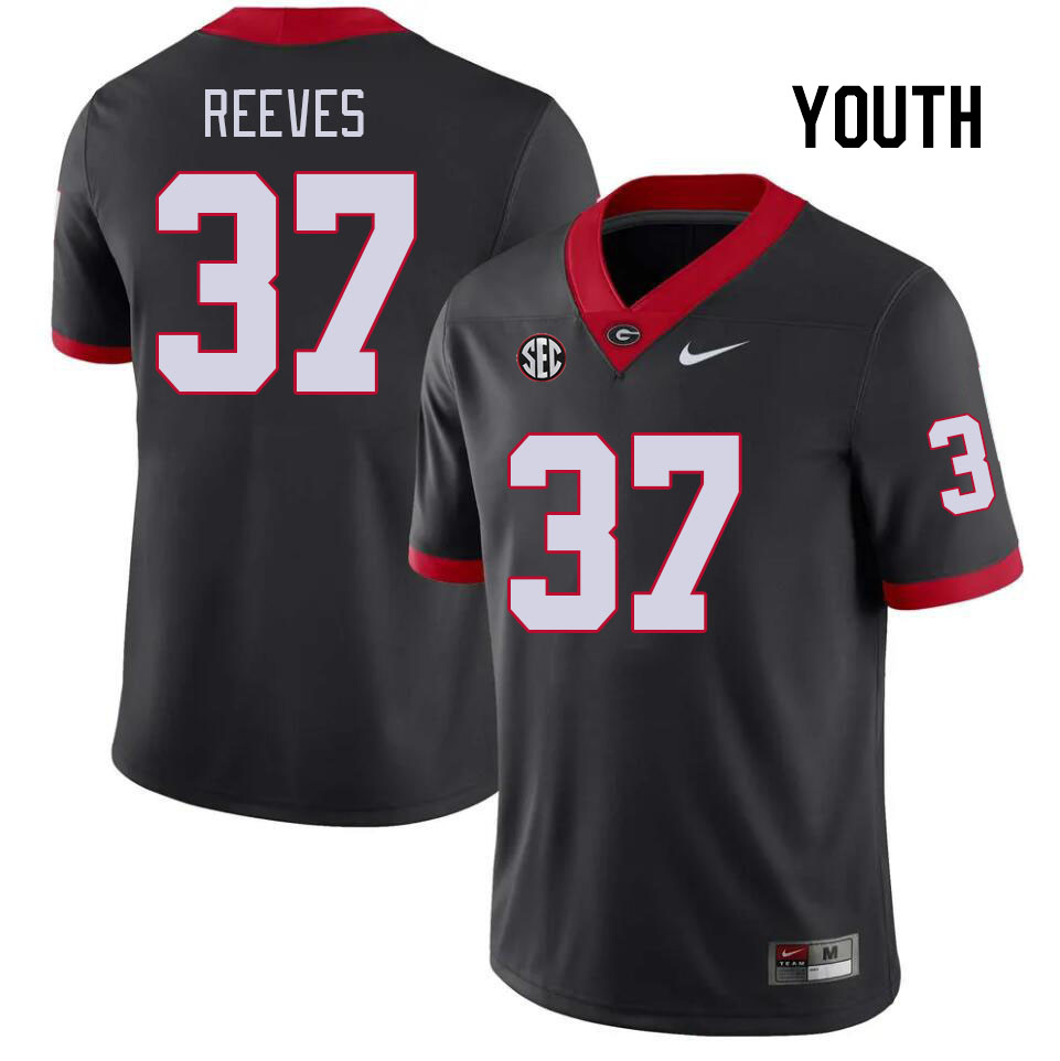 Youth #37 Izayah Reeves Georgia Bulldogs College Football Jerseys Stitched Sale-Black - Click Image to Close